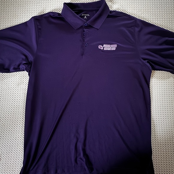 WEBER STATE Gridiron Club “Antigua” DryFit Polo, Purple - Picture 7 of 7